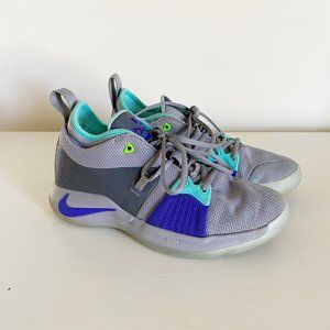 Nike PG 2 Safari Big Kids 943820-002 Platinum Turquoise Basketball Shoes Size 5Y